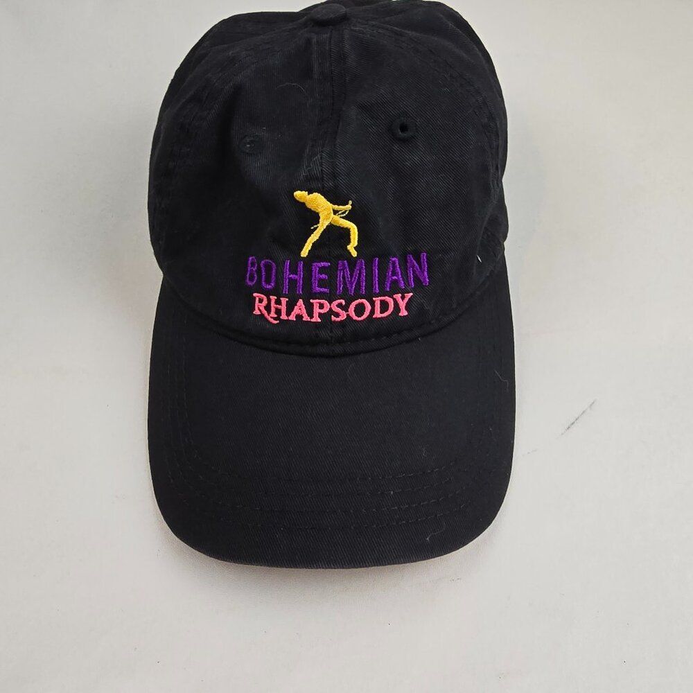 Bohemian Rhapsody Hat Mens Adjustable Strapback Black Queen Movie Promo Merch  G